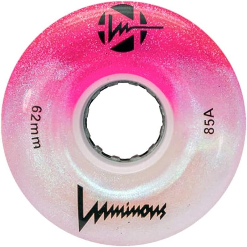 Luminous LED Quad Roller Skate Outdoor Wheels (4 Pack, 62mm x 30mm/85A)